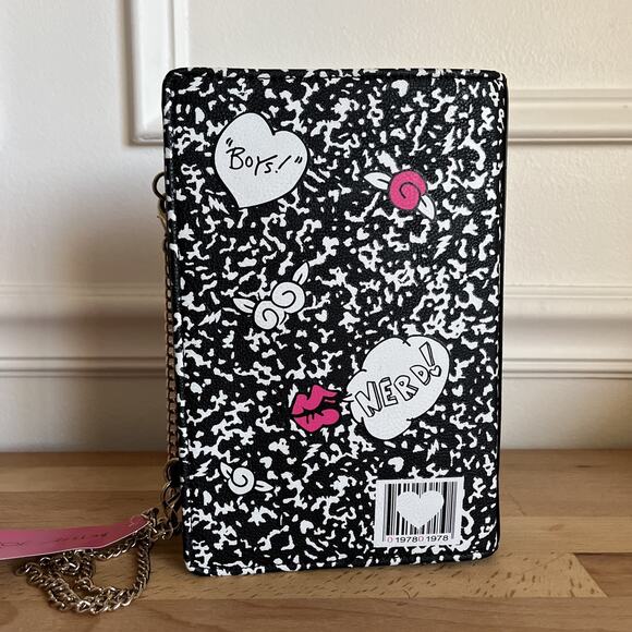 Betsey Johnson Composition Journal Dairy Book Purse - Picture 3 of 13